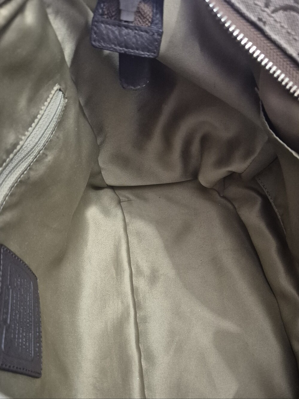 Coach Tan and Brown Signature Canvas Tote with Matching Wallet. GOOD CONDITION - Picture 10 of 17